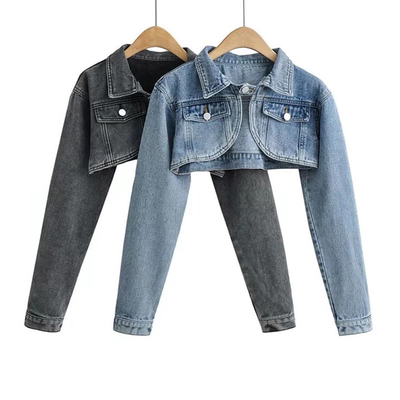 2022 Spring/Summer  New Sporty Full-Length Long-Sleeved Denim Girl