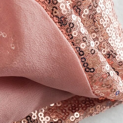 Sexy Sleeveless Temperament Sequins Polyester Skirt V Neck Skirt Dress