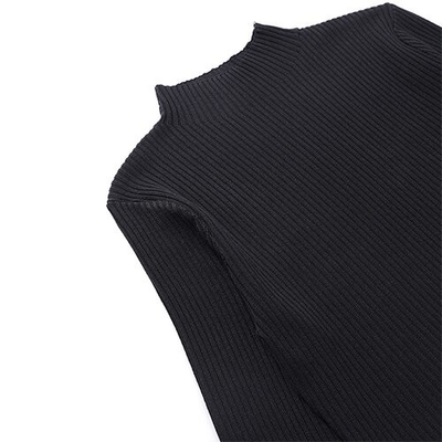 OEM Pure color street sweater farbic female slim turtlenecks long sleeve warm and base short casual wild top