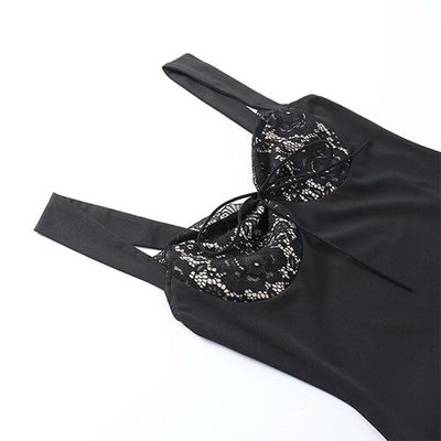 OEM Skirts Autumn cross -border new sexy sleeveless lacewave collar short skirt dress