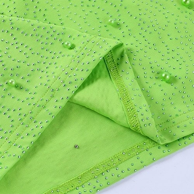 OEM Spicy girl slim hip skirt design sleeveless short polyester fashion lace beam waist stitching camisole dress