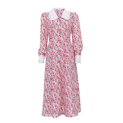 OEM Print Long Skirt Doll Collars Polyester European American Long Sleeved