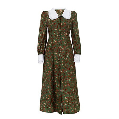 OEM Print Long Skirt Doll Collars Polyester European American Long Sleeved