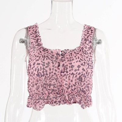 OEM European and American women's clothing new sexy polyester square neck folds slim vest