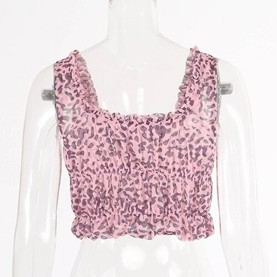 OEM European and American women's clothing new sexy polyester square neck folds slim vest