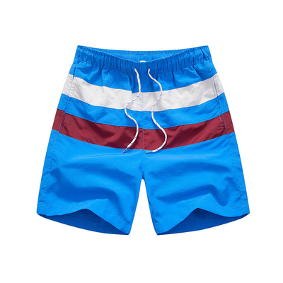 Blue White Red Colorblock Casual Beach Surf Shorts Quick Dry Sports Shorts