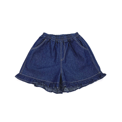 91%-99% Cotton Sweet Girl Thin Jean Shorts With Eyelash Flounces