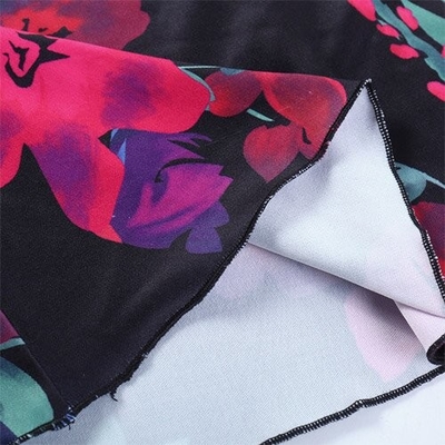 OEM European and American leisure polyrster sleeveless short skirt sexy V -neck rose printed ruffled camisole dress