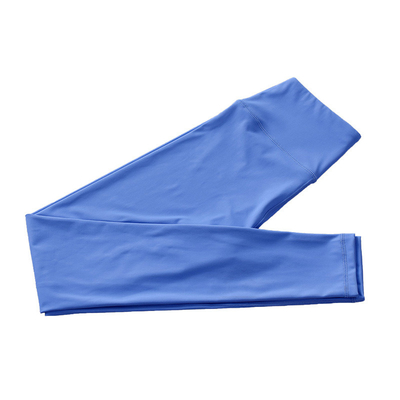 22% Nylon 78% Cotton GYM Fitness Leggings Blue Summer Fitness Yoga Suit